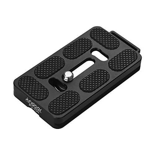 Andoer PU 70 mm/50 mm Quick Release QR platt med spänne för fastsättning Arca Swiss Tripod Head 702894103729