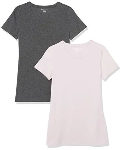 Amazon Essentials Women’s Kortärmad T shirt med rund hals klassisk passform, Pack of 2, Kolsvart ljung/Ljuslila, M 191770930526 Amazon Essentials Women’s Kortärmad T shirt med rund hals klassisk passform, Pack of 2, Kolsvart ljung/Ljuslila, M 191770930526