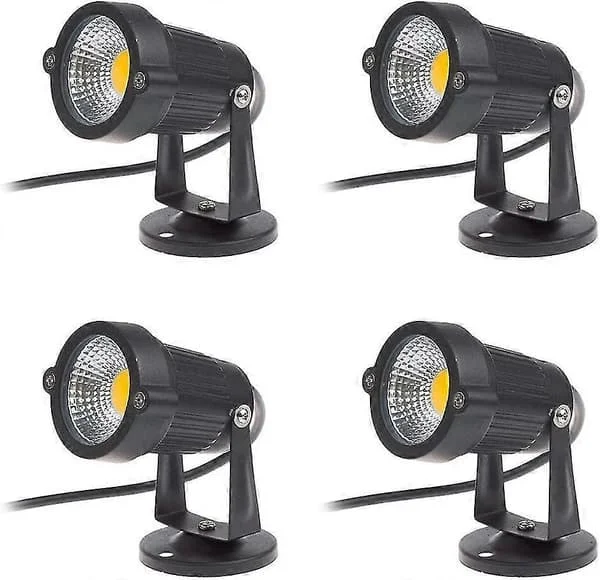 1 st Cob Led 5w 220v Spotlight Justerbara Trädgårdslampor, 4000k, varmvitt Fy10-02-WJQ17821