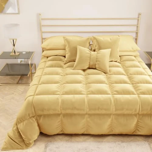 PETTI Hantverkare Italienska Sammet täcke, Vinterjacka, Dubbeltäcke, Vintertäcke, Mjuk och varm Sammet, 100% Made in Italy 5056411150488