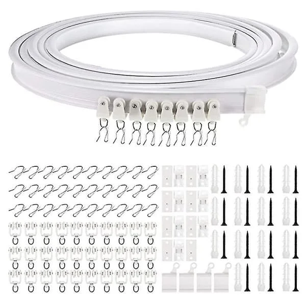 1-5 meter böjbar takböjd gardinskena flexibel takgardin(2m) ZYTU-050916