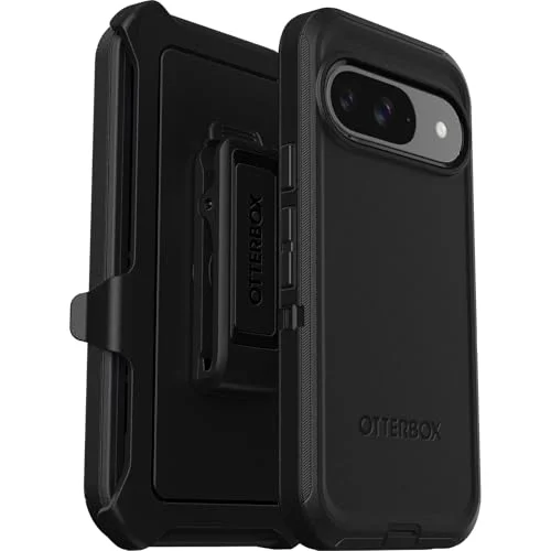 OtterBox Defender Case för Pixel 9/Pixel 9 Pro, fallsäkert, mycket robust skyddande fodral, 5x testat i enlighet med militär standard,kompatibelt trådlös laddning, Svart, Utan retailförpackning 840304762910