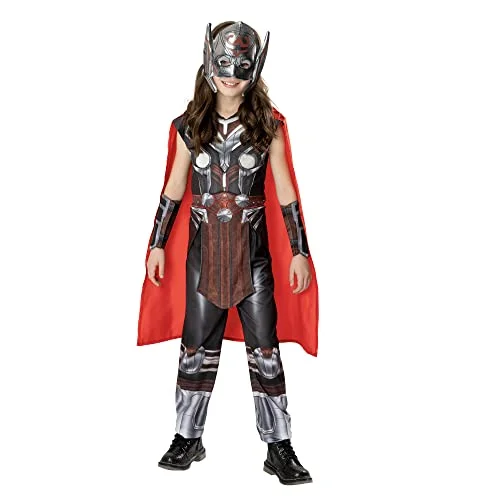 Rubies officiella Marvel Thor: Love and Thunder Mighty Thor Deluxe barnkostym, barn maskeradklänning, ålder 3 4 år Halloween 195884039021