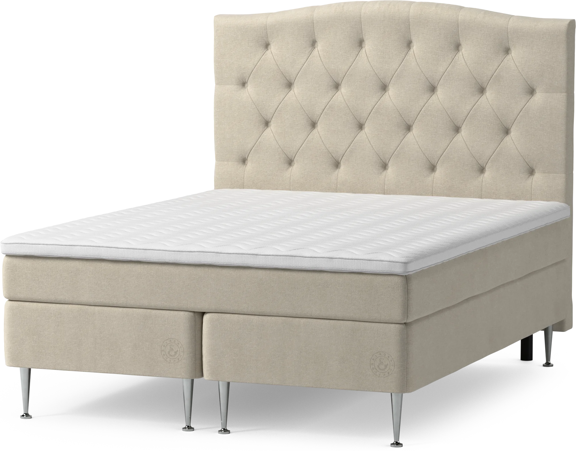 Asperö Comfort Kontinentalsäng, dubbelsäng med bäddmadrass Comfort och sängben xEEpa
