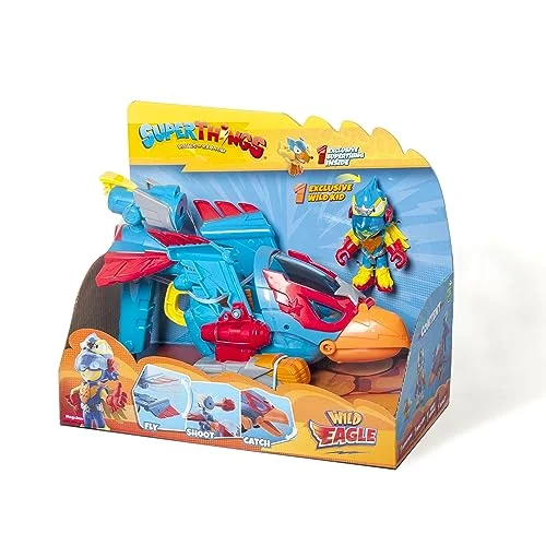 SuperThings Wild Scorpion Vehicle. Inkluderar 1 Kid och SuperThing Exklusiva Villain. med Trigger pincett för att fånga hjältar 8431618026397