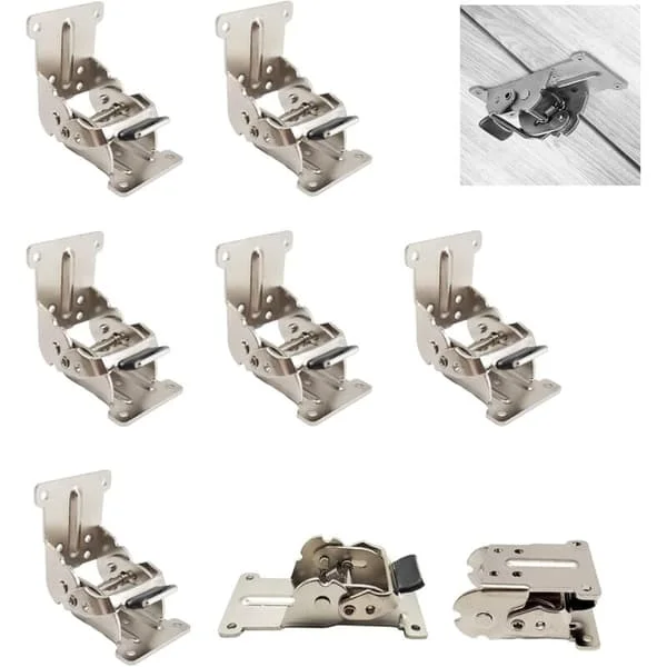 0-90-180 Graders Självlåsande Fällgångjärn Nedfällbart Bordsförlängningspanel Fällbart Fäste Järn Fällbar Arbetsbänk Beslag med Silver 8-pack TAL-912M-4247 0-90-180 Graders Självlåsande Fällgångjärn Nedfällbart Bordsförlängningspanel Fällbart Fäste Järn Fällbar Arbetsbänk Beslag med Silver 8-pack TAL-912M-4247
