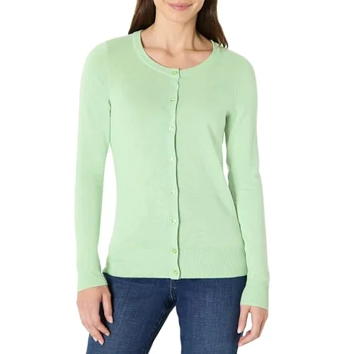 Amazon Essentials kvinnors lättvikt tröja med rund hals (finns i plusstorlek), ljus jadegrön, X Large 195111560601