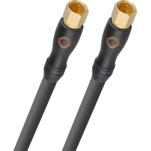 OEHLBACH Transmission Shift S HD satellitkabel (Made in Germany 4K UltraHD F kontaktkabel för satellit TV HDTV, 4 vägs skärmning) 3 m antracit 4003635240229