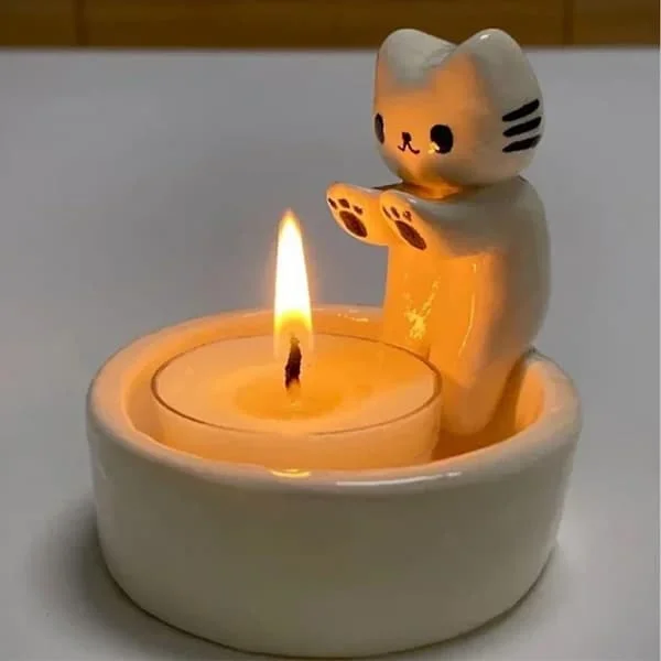 1 st Cartoon Cat Ljusstake Alla hjärtans dag Katt Värme Dekorat ZZF-0085017QMX 1 st Cartoon Cat Ljusstake Alla hjärtans dag Katt Värme Dekorat ZZF-0085017QMX
