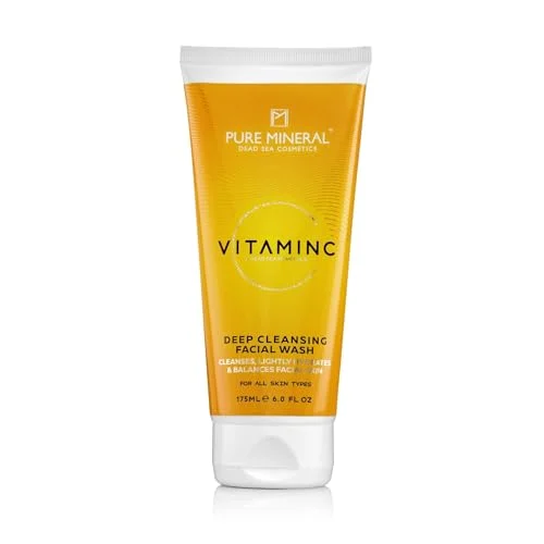 Pure Mineral Djuprengörande Ansiktstvätt Mineraler från Döda Havet, Vitamin C, Alla Hudtyper, Rengörande Utan silikoner, sulfater, parabener 175ml 7290114971195