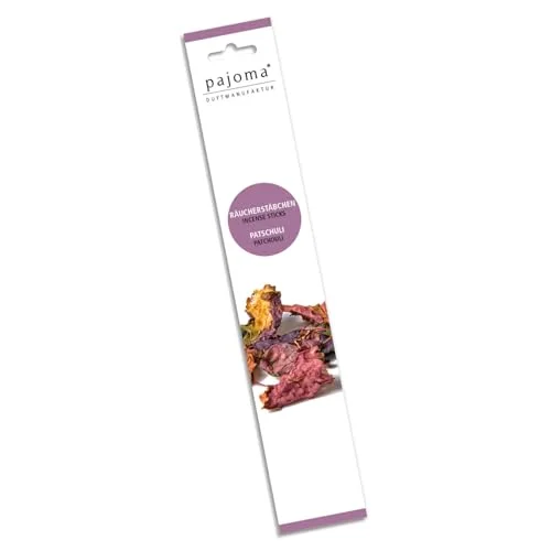 Pajoma rökelsestavar "Patchouli" från Indien, 10 pack, L 28 cm 4019581912486