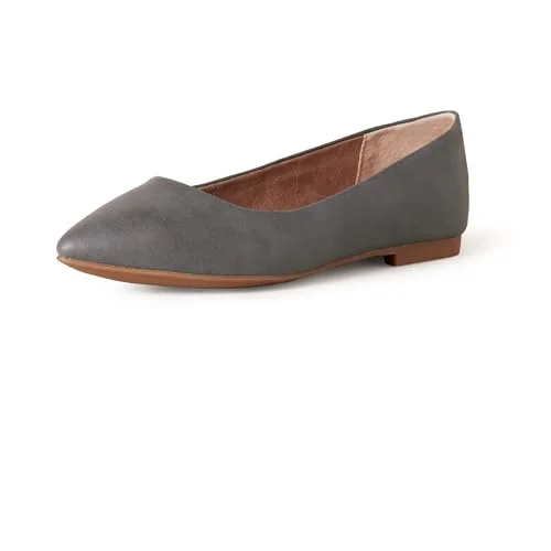 Amazon Essentials dam spetsig tå balett platt, 39.5 EU Bred 840809193875