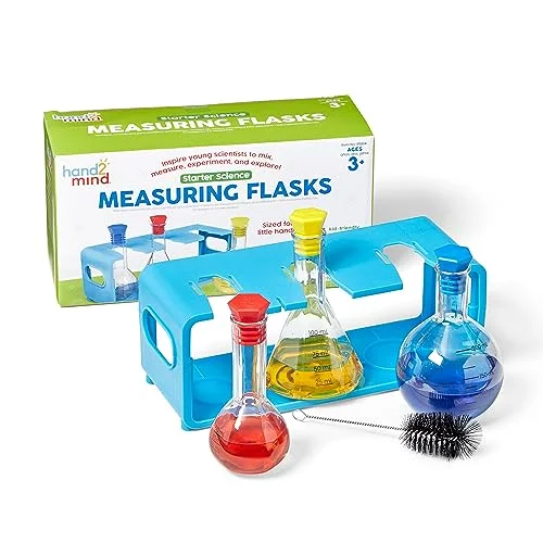 Learning Resources Vetenskapligt nybörjarset mätkolvser, 3+ år, plastbägare för barn, utrustning vetenskapslabb, mätleksaker kemiset naturvetenskapliga skoltillbehör 848850119684