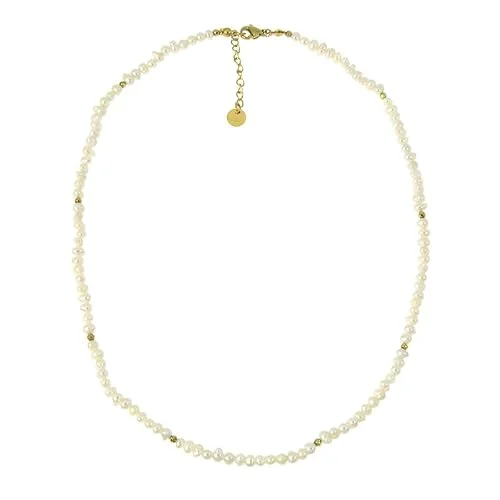Les Cléias Ophelia Rostfritt stål fint halsband med sötvattenspärlor, Taille Unique, stål, Ingen ädelsten 3336729182596