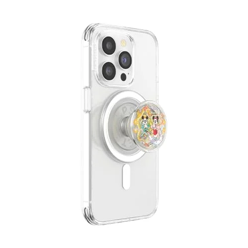 PopSockets Phone Grip for MagSafe, Secure Magnetic & Stand, Hands Free Kickstand, Wireless Charging Compatible, Disney Mickey + Minnie Year of The Dragon 840173756614