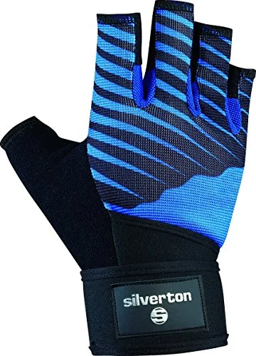 Silverton kors grepp handskar, unisex, 47220L, svart/blå, L 4007480018231