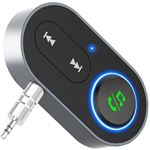 AUX Bluetooth adapter, bil, 5.1 uttagsmottagare med handsfree samtal, musikmottagare för stereoljud/högtalare, dubbel anslutning, mini Bloototh Audio hemmastereo/trådbundna hörlurar 6975069011271