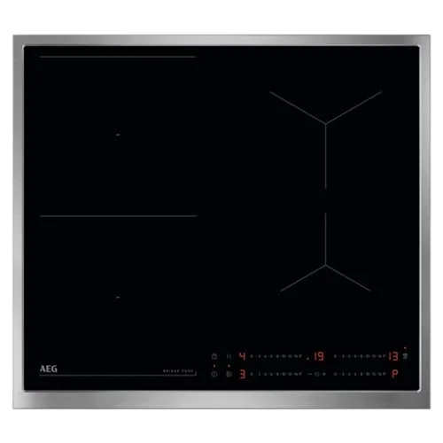AEG Induktionshäll bil 60 cm tillverkad i Tyskland 4 flexzoner med bro (kombination 2 zoner) powerfunktion superplatt ram timer touch/kompatibel automatisk huva TO64IB0FXB 7333394062303