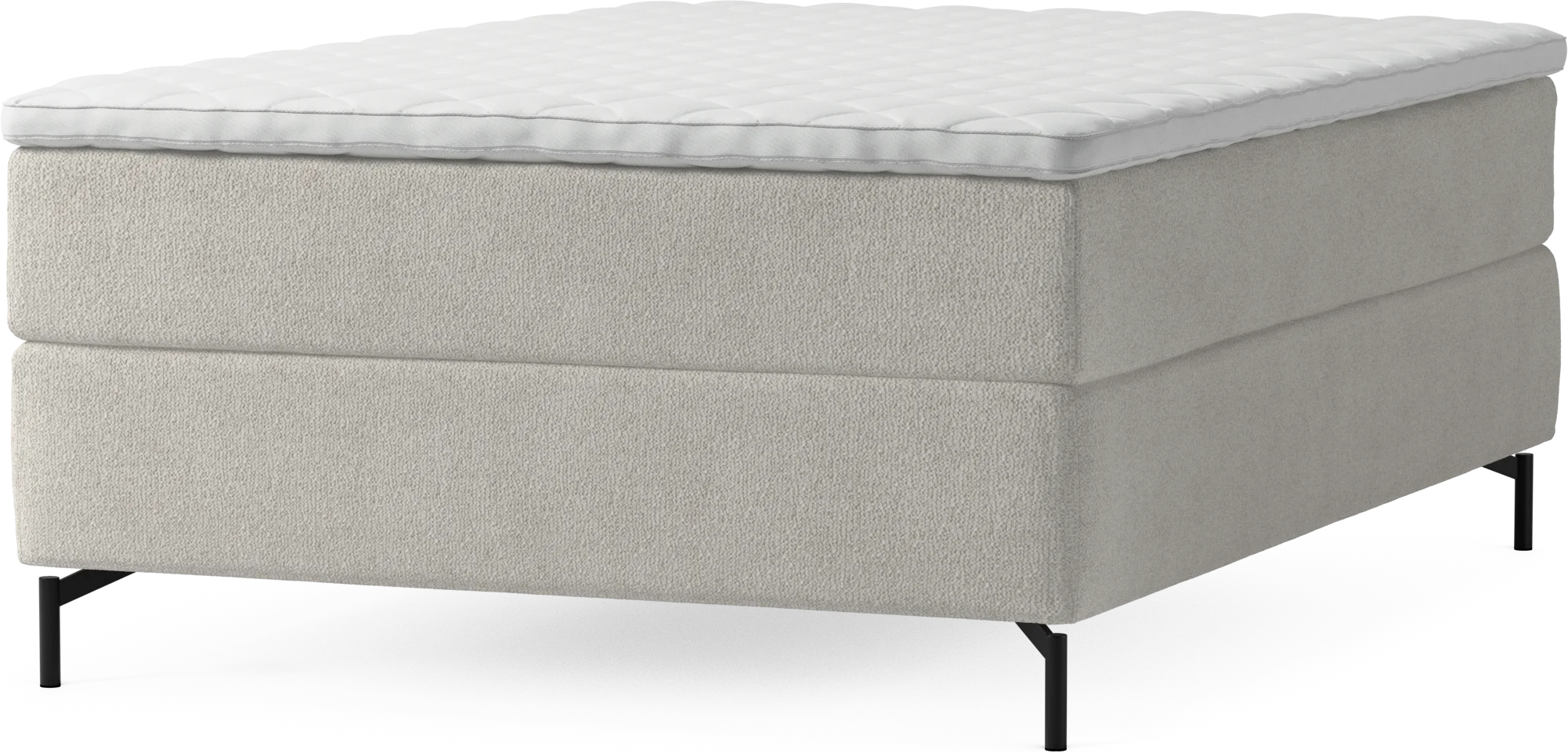 Delux Dream Kontinentalsäng, enkelsäng 140 cm med bäddmadrass och sängben QQWoM