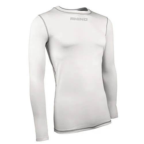Rhino Unisexs tagless baslager, vit, stor 5060284750140