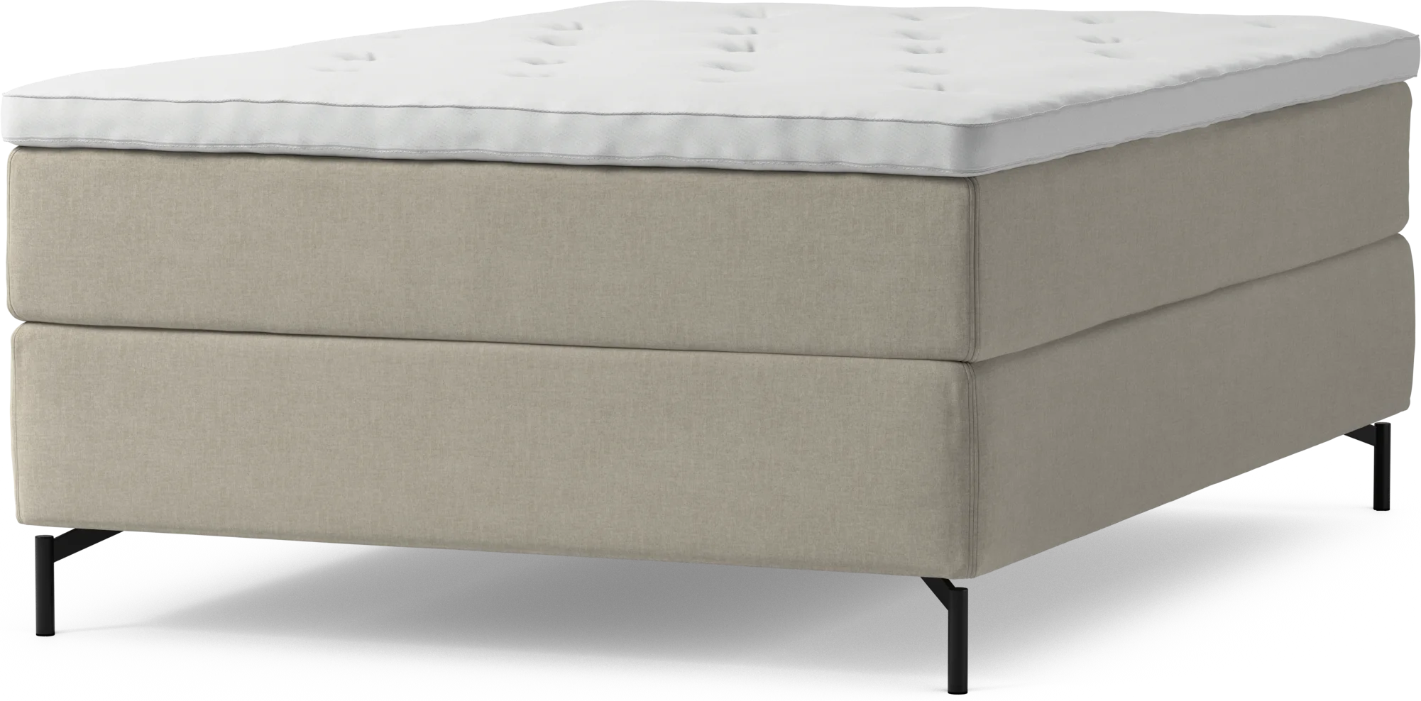 Delux Dream Kontinentalsäng, enkelsäng 140 cm med bäddmadrass och sängben 7PtUC