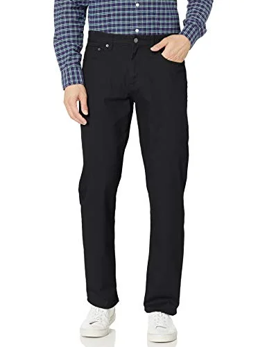 Amazon Essentials mäns avslappnad passform 5 ficka stretch twillbyxor, svart, 30 W x 32 L 193548631369