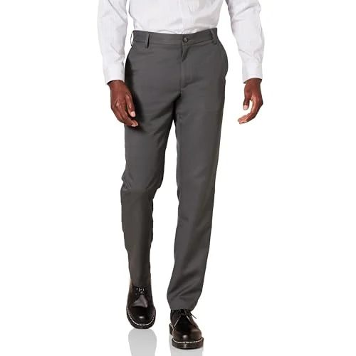 Amazon Essentials Herr Slim Fit klänning med platt framsida, mörkgrå, 32 B x 30 L 195111847672