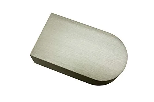 GARDINIA Round, 2 ändstycken, borstat aluminium, För rektangulära gardinstänger med innerspår av modell Luxor, stål, Ej åtsittande, 4003018281108