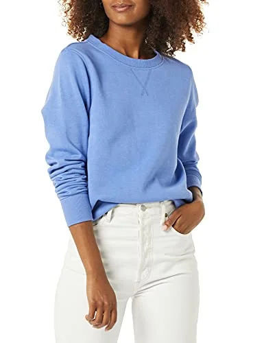 Amazon Essentials dam fransk frotté fleece rund hals sweatshirt (finns i plusstorlek), blå, X Small 195111698052