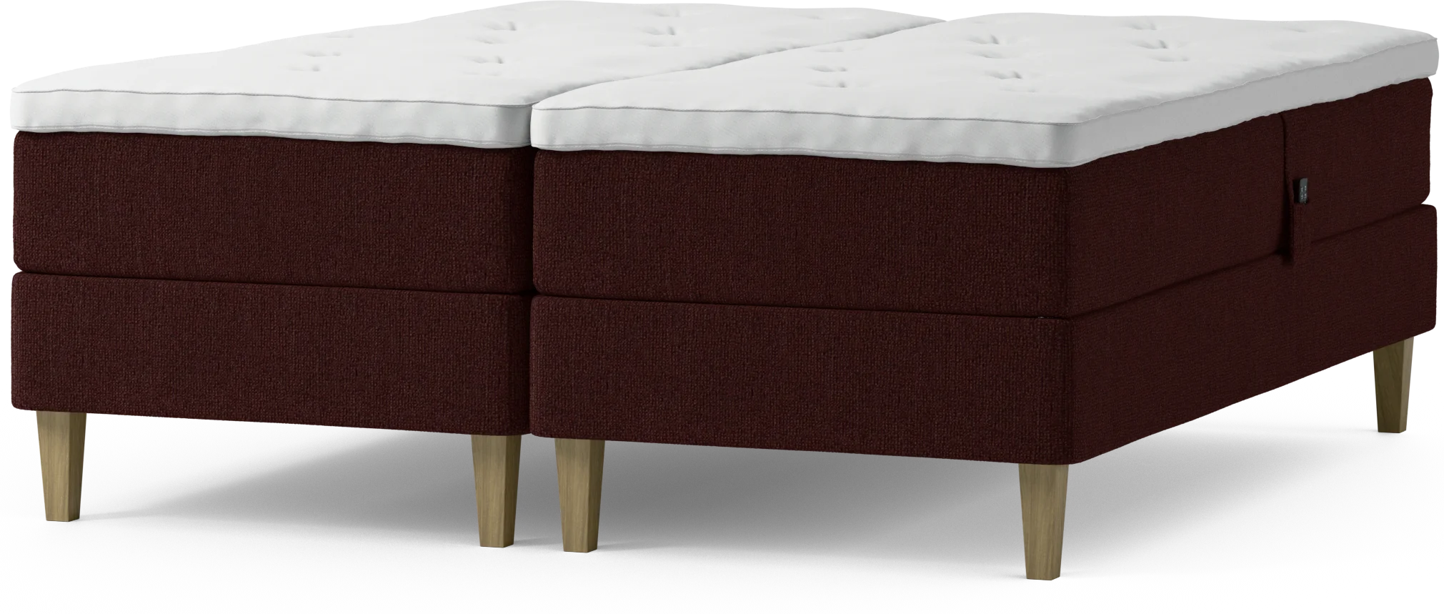 Delux Dream Ställbar säng, dubbelsäng med bäddmadrass och sängben qD9m6
