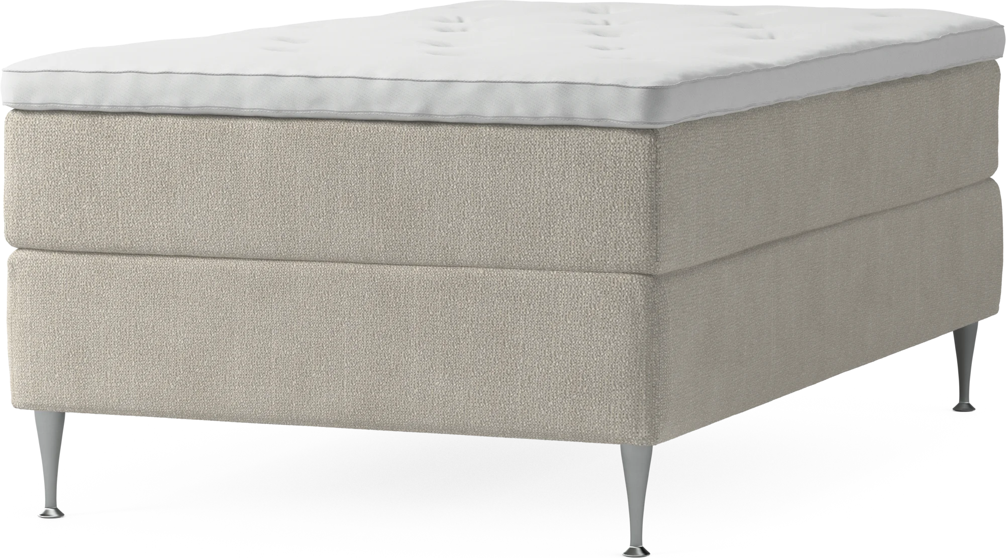 Delux Dream Kontinentalsäng, enkelsäng 120 cm med bäddmadrass och sängben ZNcsD