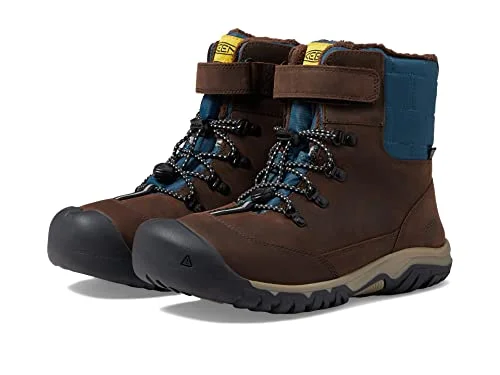 KEEN Unisex barn Greta Boot vattentät snö, Kaffebönor blå vinge blågrön, 34 EU 195208045400
