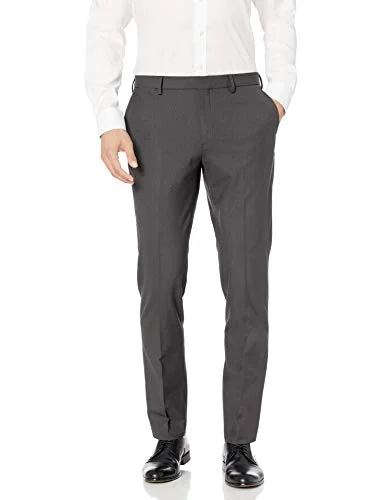 Amazon Essentials mäns slim fit rynkbeständig stretchklänning byxa, träkol, 33 B x 28 L 194223323470