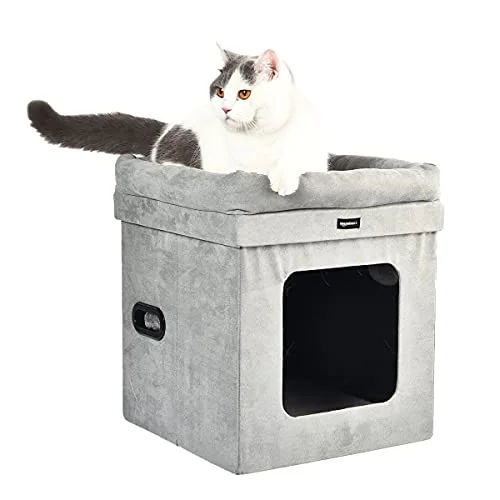 Amazon Basics hopfällbart katthus, 38 x 43 cm, grå 192233025049