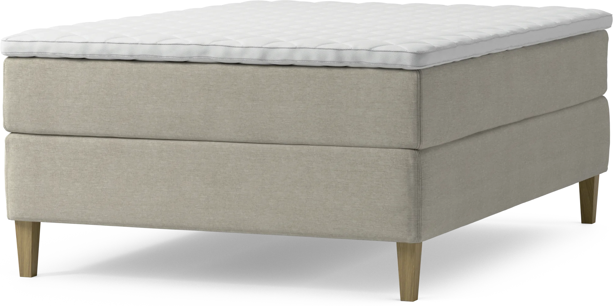 Delux Dream Kontinentalsäng, enkelsäng 140 cm med bäddmadrass och sängben GMG01