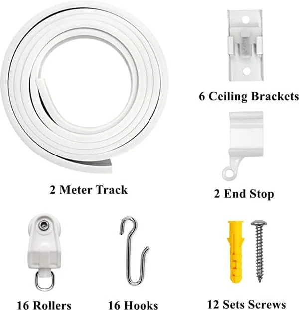 1-delat set 2 meter utdragbar gardinstång, flexibel gardinskena CJ-02-0811003717 1-delat set 2 meter utdragbar gardinstång, flexibel gardinskena CJ-02-0811003717