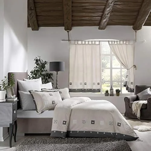 Hisar Home Stanley Hamilton stuga kollektion sängöverkast/sängkläder set, komfort, överdrag full storlek säng set med örngott (enkel/dubbel/kung och Super king) King Size Camel/Linen 745577358108