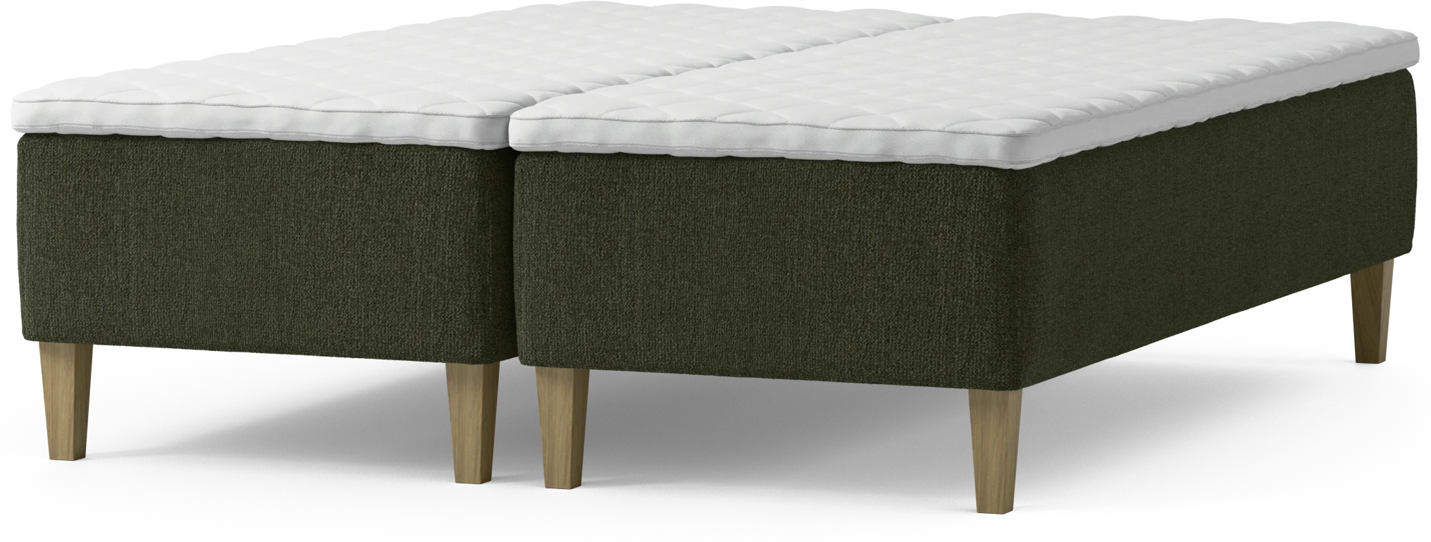 Delux Dream Ramsäng, dubbelsäng med bäddmadrass och sängben Yk59Z