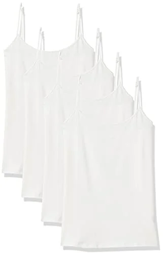 Amazon Essentials Women's Kamisol smal passform, Pack of 4, Vit, XXL 191770286654