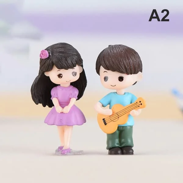 1 par Sweet Lovers Par Figurines Miniatyrhantverk med Guita A2 SYFHB0786-A2@#19L0R5N3