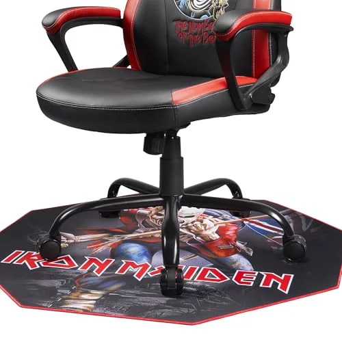 Subsonic Iron Maiden halkfri gamer golvmatta för spel och kontorsstol 3701221702731