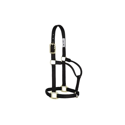 Väv läder original icke justerbar nylon hästgrimma stor, svart 399130876 Väv läder original icke justerbar nylon hästgrimma stor, svart 399130876