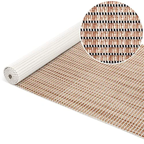 ANRO Mjukskumsmatta, badmatta, badrum och duschmatta, halkfri, enfärgad, beige, 100x65 cm 4059064655752
