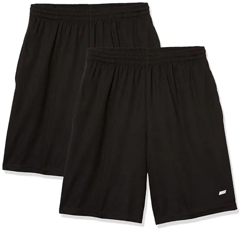 Amazon Essentials herr prestanda tech lös passform shorts (finns i stora och långa), paket med 2, svart, 5X Large Big 192912370224