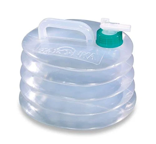 Tatonka Fällbar behållare 5 l vattenbehållare med minimal förpackningsstorlek och vikt liter volym (24 x 6 cm) 4013236363012