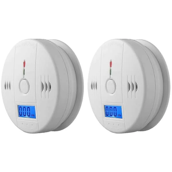 1/2-PACK Rökdetektor och kolmonoxidvarnare med LCD-display, 100% ny 2 Fy08-A-33088 1/2-PACK Rökdetektor och kolmonoxidvarnare med LCD-display, 100% ny 2 Fy08-A-33088