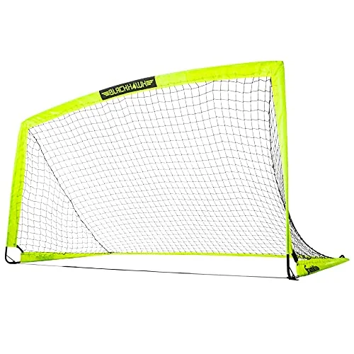 Franklin sport Blackhawk fotbollsmål för bakgården, bärbart fotbollsnät barn, vikbart, pop up, inomhål + utomhål, 9,0 x 1,7 m, optisk gul 25725443437