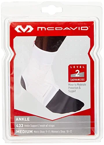 Mcdavid 433R Ankelstång Andas med band, Unisex Vuxen, Vit, L 29369433045