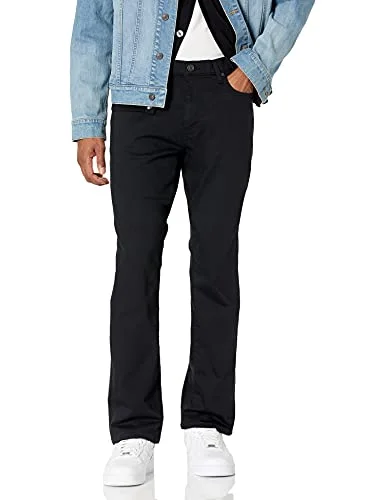 Amazon Essentials Men's Bootcut jeans smal passform, Svart, 29W / 34L 193548316594