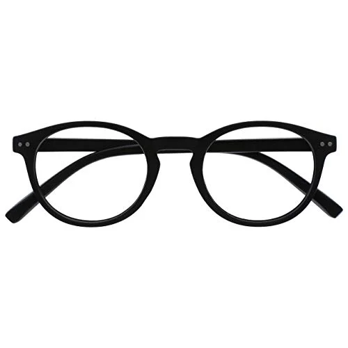 OPULIZE Zen läsglasögon coola runda ramar fjädergångjärn reptåliga matt svarta män kvinnor R24 1 +1,50 5055955367741